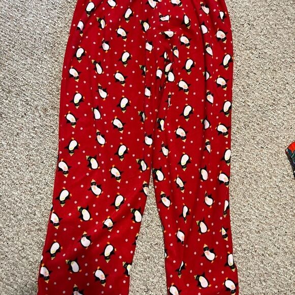 Rene Rofe Winter Penguin Fleece Pajama
Bottoms Red, XL - Picture 7 of 10
